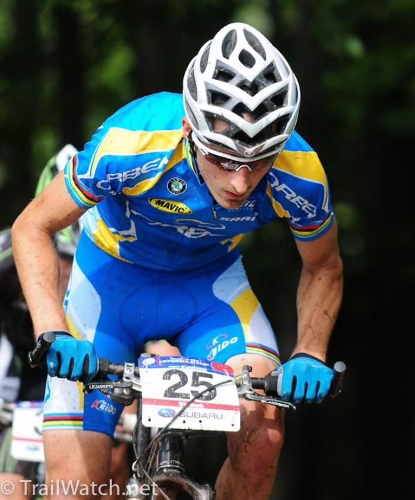 Inaki Lejarret Errasti (Orbea) powering his way uphill
