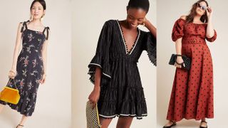 Clothing, Dress, Black, Fashion model, Day dress, Fashion, Shoulder, Sleeve, Cocktail dress, Fashion design,