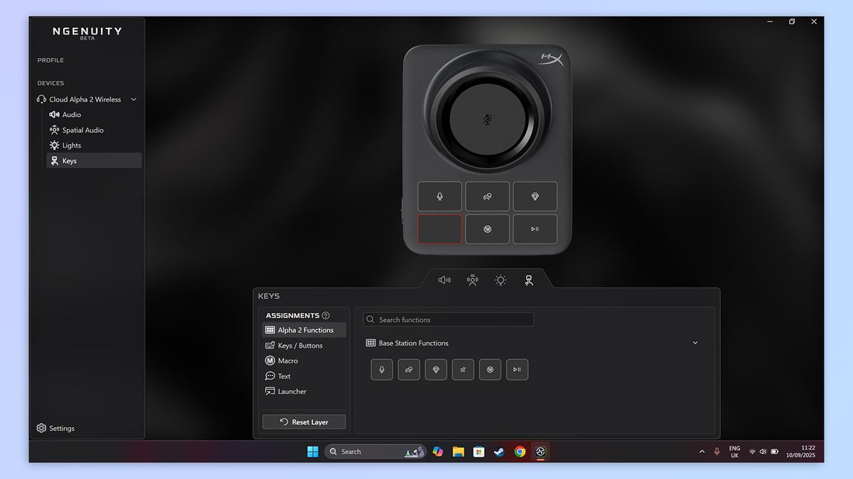 HyperX Ngenuity software screenshot