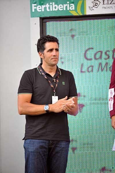 Miguel Indurain was on hand for the podium