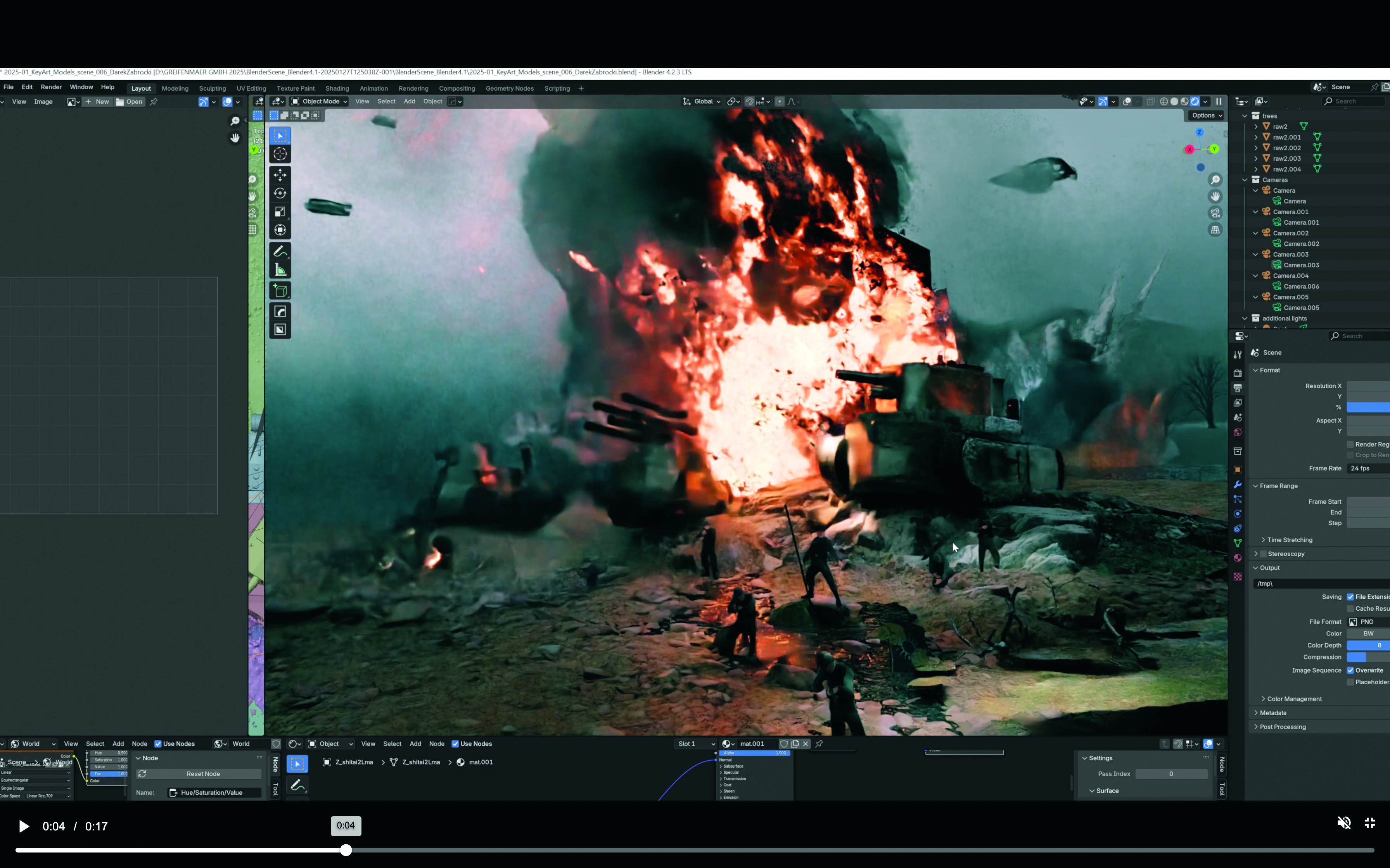 Digital art that blends 2D and 3D effects