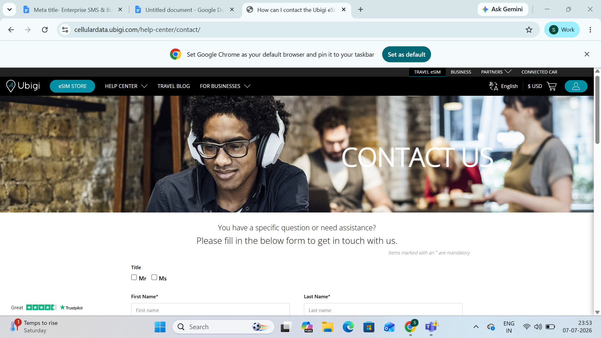 ubigi contact us support form