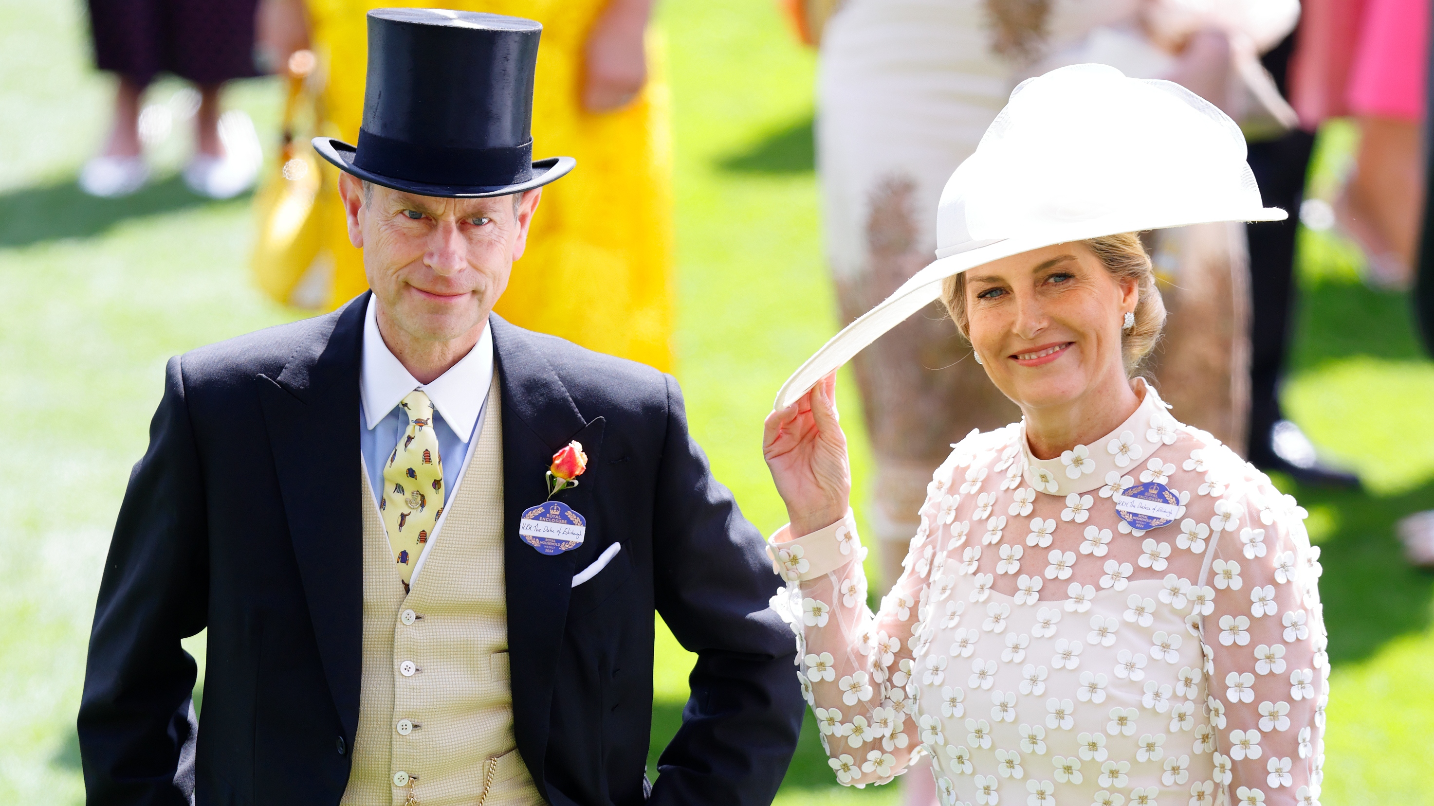 Princ Edward, vévoda z Edinburghu a Sophie, vévodkyně z Edinburghu, se účastní druhého dne Royal Ascot 2024