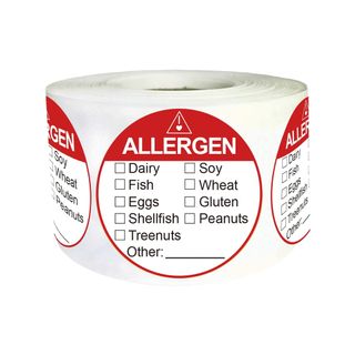 wootile sticky food allergen labels