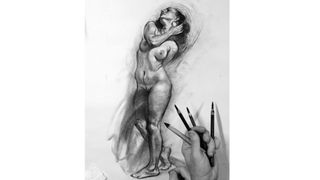 Charcoal figure drawing