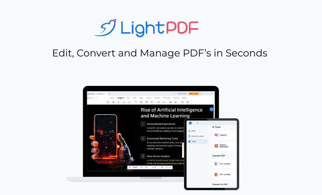 Master PDFs like a pro with 30% off LightPDF