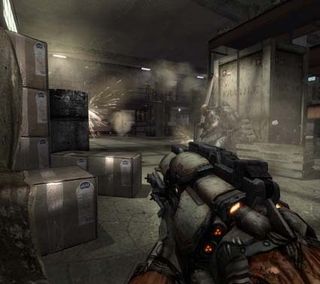 In addition to massive outdoor battlefields, Quake Wars will also feature some suspenseful indoor environments.
