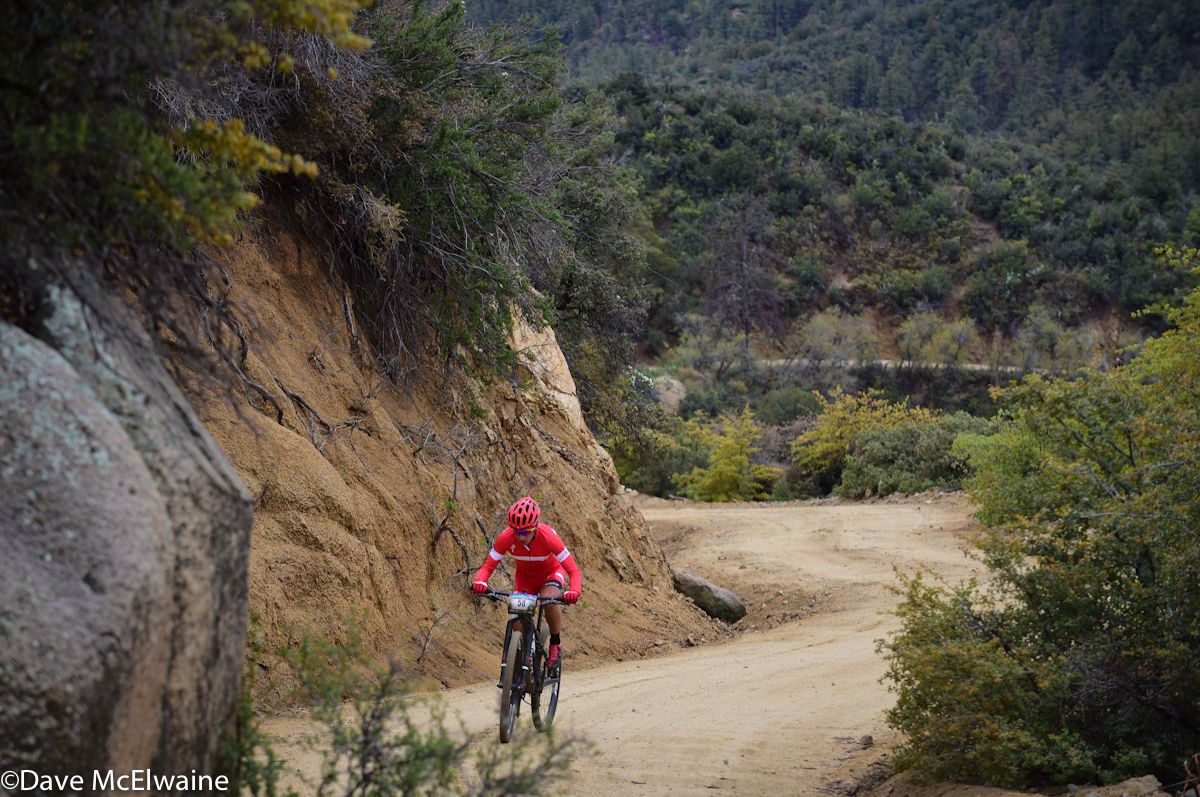 Howard Grotts (Specialized) nearing the top of the climb out of Skull Valley