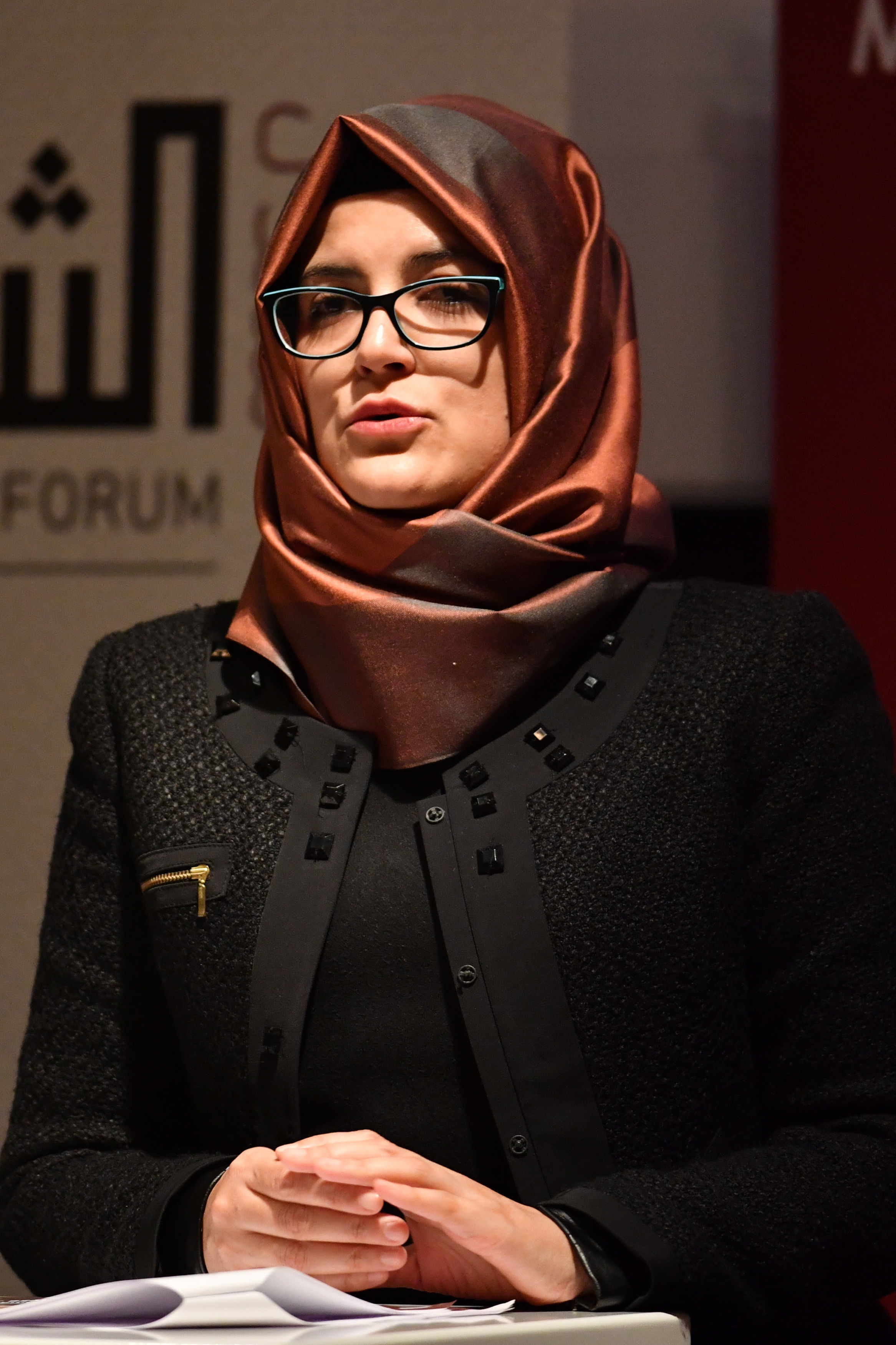 Hatice Cengiz, a noiva do jornalista assassinado Jamal Khashoggi
