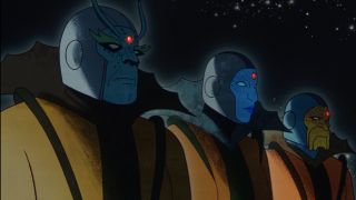 The Time-Keepers depicted in animated form in Loki Season 1.
