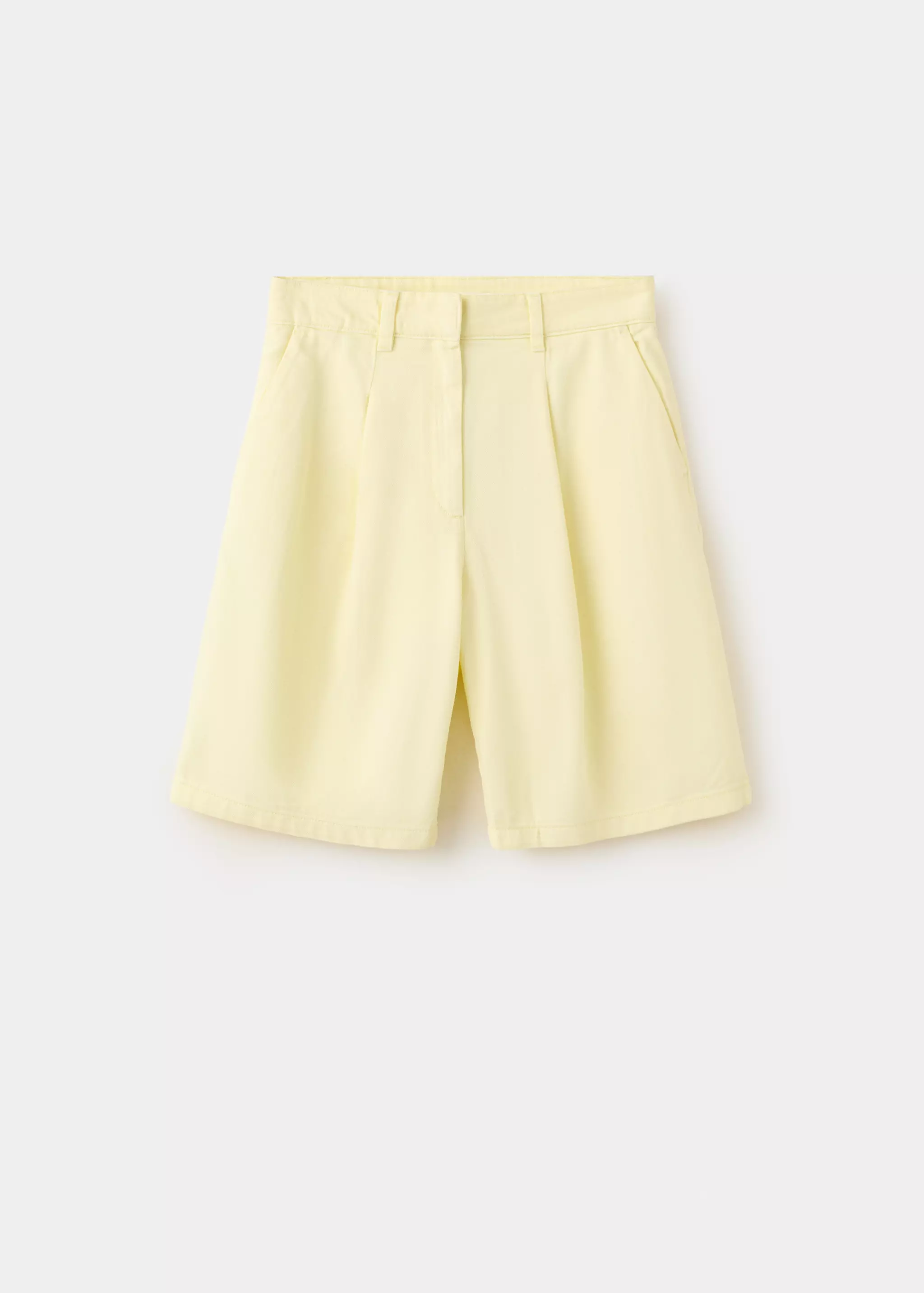 Denim Bermuda Shorts With Buckle Detail - Women | Mango United Kingdom