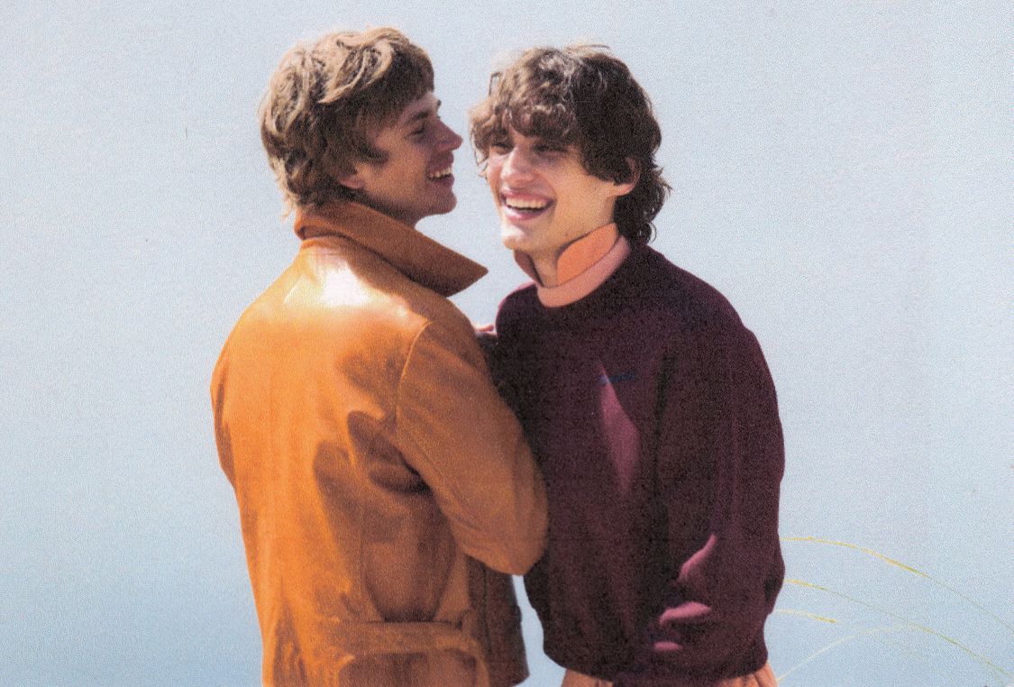 male models laughing