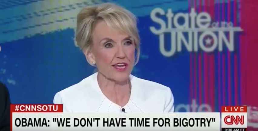 Former Arizona Gov. Jan Brewer (R) slammed President Obama and Hillary Clinton on CNN on Sunday for &amp;quot;calling [Republicans] names.&amp;quot; 