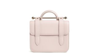 Handbag, Bag, White, Fashion accessory, Leather, Beige, Shoulder bag, Material property, Luggage and bags, Satchel,