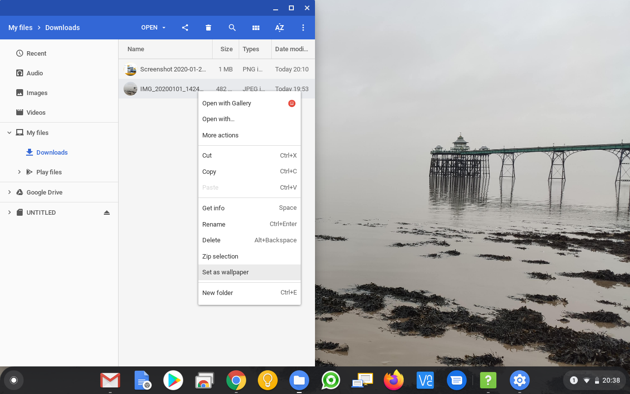 How to change a Chromebook's wallpaper