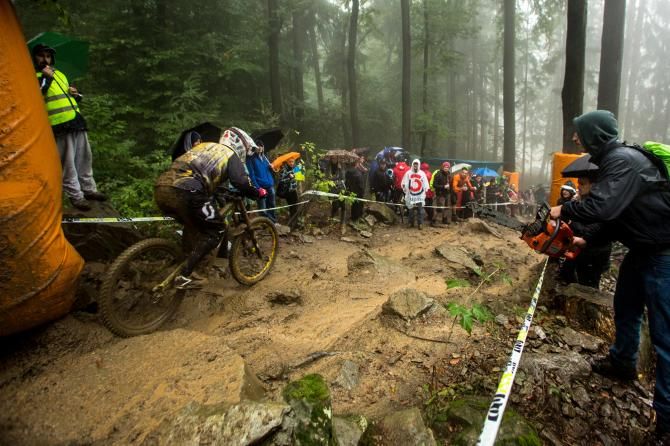 A rock garden on the Maribor course