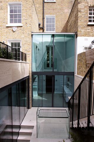 Double storey extension ideas: Glass box extension by IQ Glass