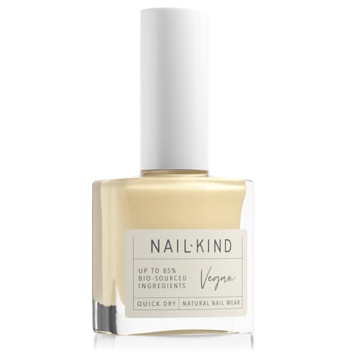Nailkind Cream Yellow Nail Polish - Sunny Sorbet - High-Gloss Finish - Bright Nail Varnish - Vegan Nail Lacquer - Peta Certified Cruelty Free - Quick Drying Long Lasting - Chip Resistant Manicure