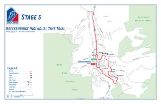 2015 USA Pro Challenge map for stage 5