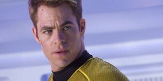 Chris Pine as the Captain in Star Trek
