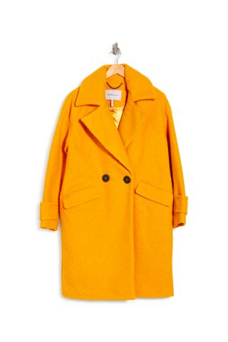 BCBG marigold topcoat Double Breasted Bouclé Coat