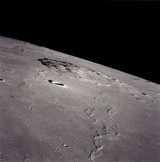 This photo of the moon was taken by NASA's Apollo 15 astronauts in 1971.