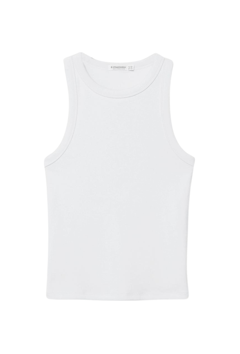 An image of a Stradivarius white tank top