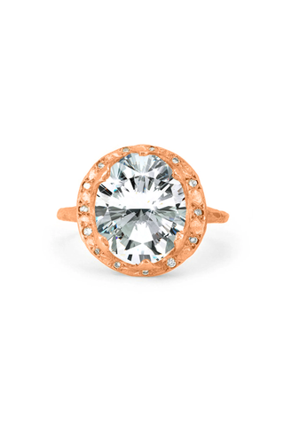 Best Engagement Ring Brands 2023 | Logan Hollowell Baby Queen Oval Diamond Setting with Sprinkled Halo