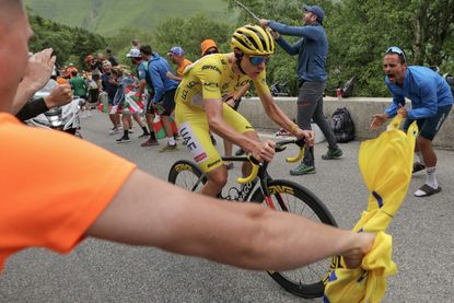 Tadej Pogačar on stage 14 of the Tour de France