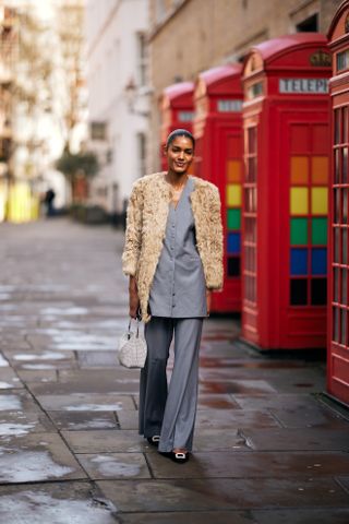 London Fashion Week street style: Suiting