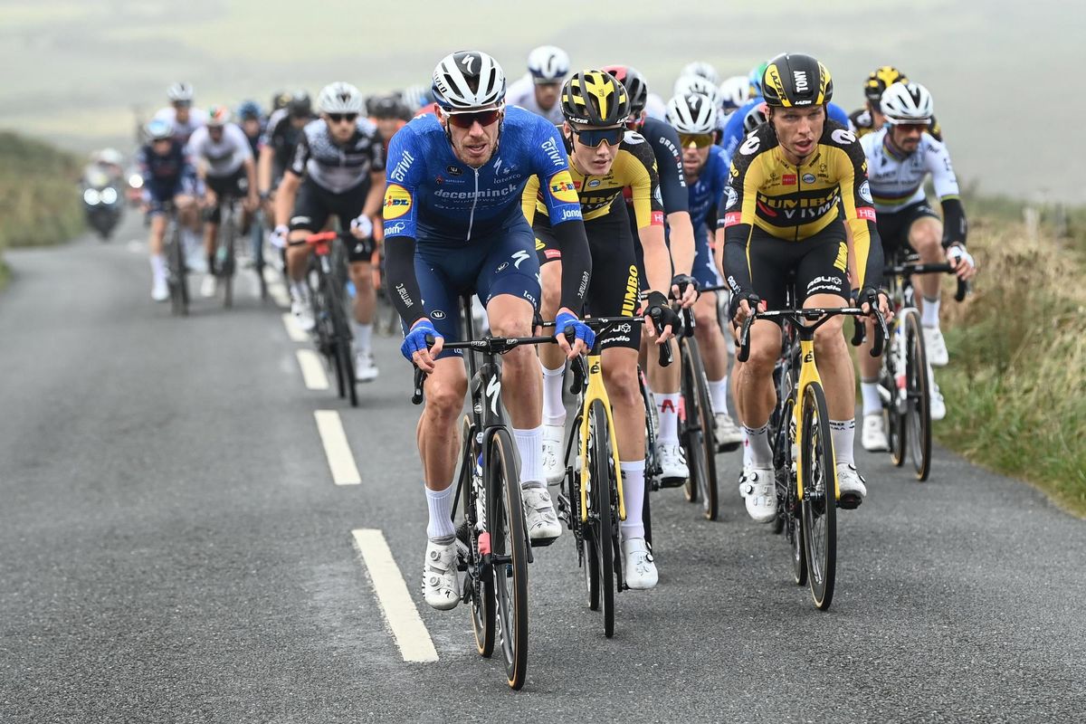 Tour of Britain 2021 17th Edition 1st stage Penzance Bodmin 1808 km 05092021 Tim Declercq BEL Deceuninck QuickStep Tony Martin GER Jumbo Visma photo Alex BroadwaySWPixCVBettiniPhoto2021