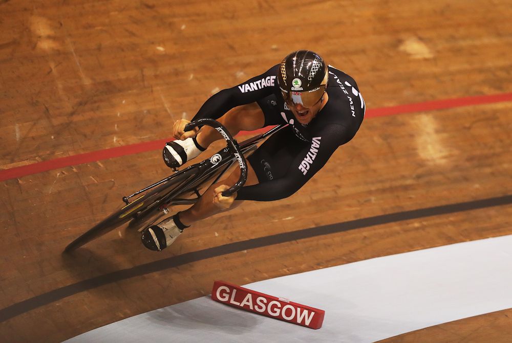 Simon van Velthooven of New Zealand competes in the Men's Sprint Qualification
