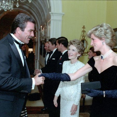 Princess Diana and Tom Selleck at the White House