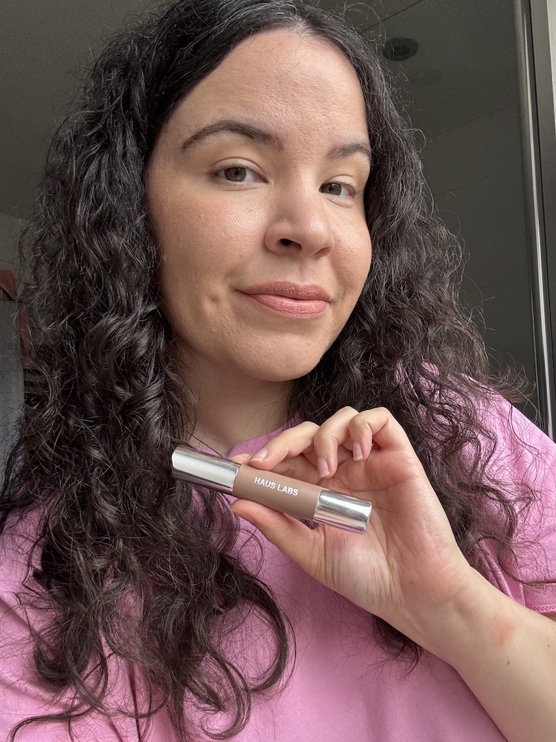 Mica Ricketts wearing Haus Labs contour stick