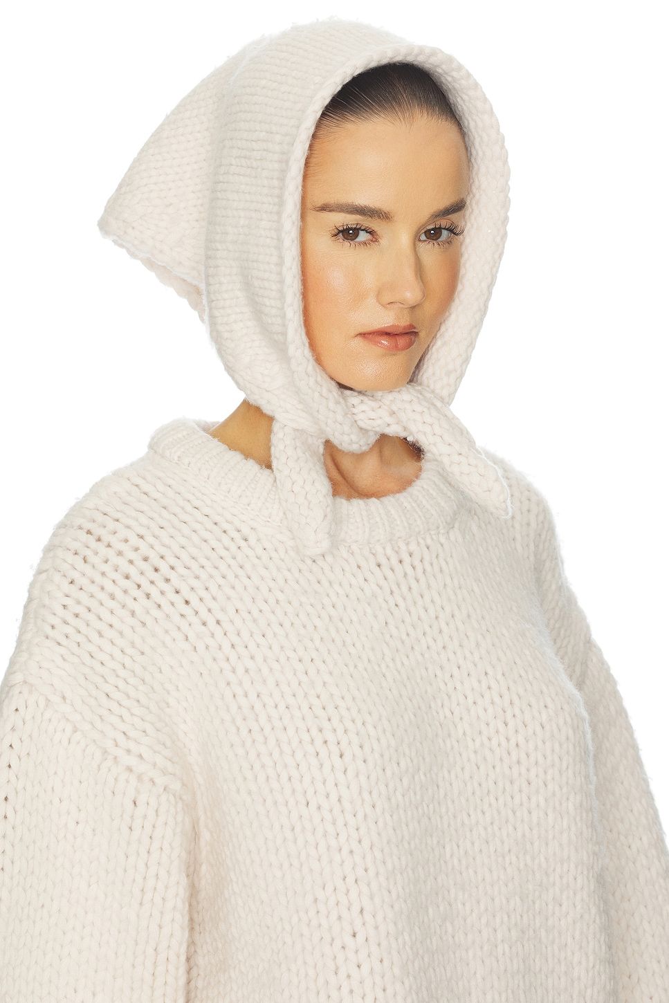 Kelcey Hand Knit Kerchief Scarf