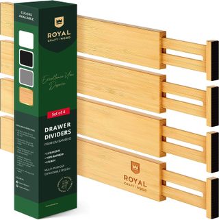 Bamboo drawer dividers
