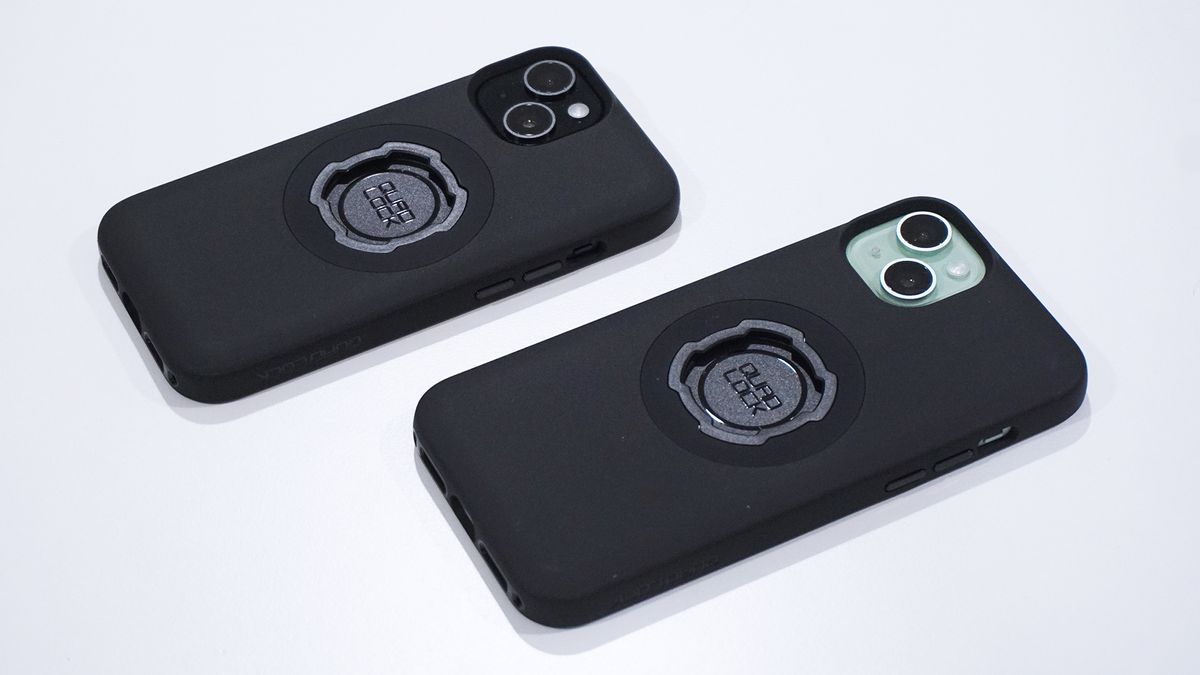 Quad Lock iPhone 15 case back angled