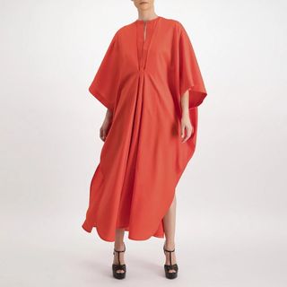 red loose dress