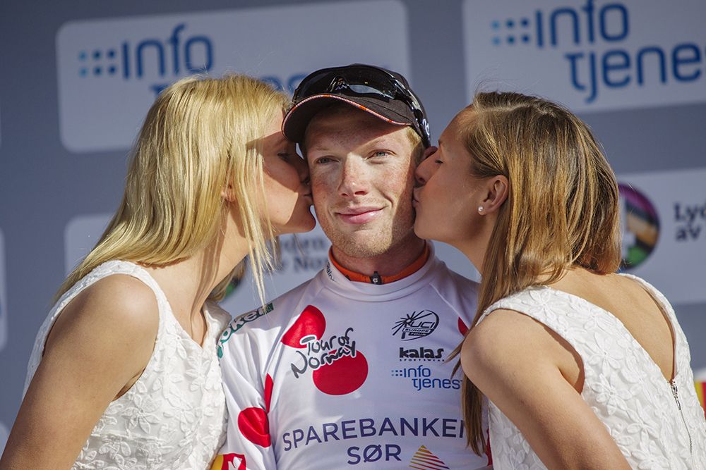 Vegard Robinson Bugge (Team Sparebanken S&oslash;r) leads the mountain classification