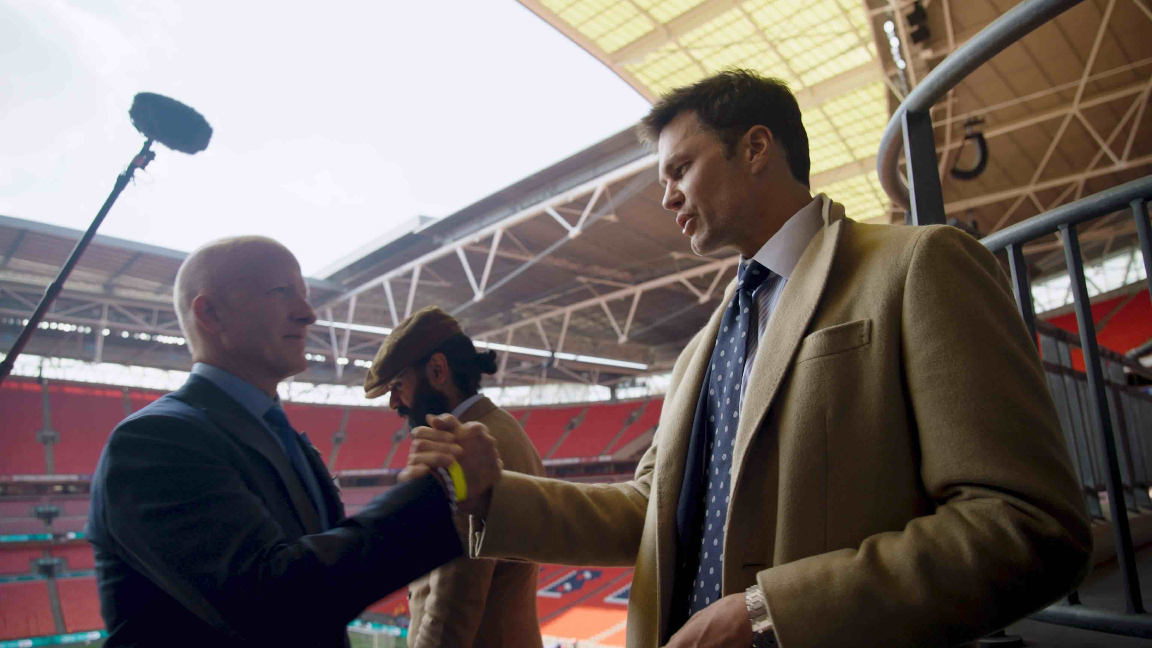 A still shot from 2025 Amazon Prime documentary &#039;Built In Birmingham&#039; about Tom Brady and Birmingham City FC
