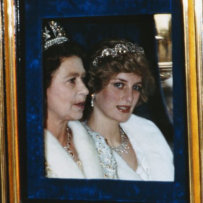 Queen Elizabeth and Princess Diana over the years