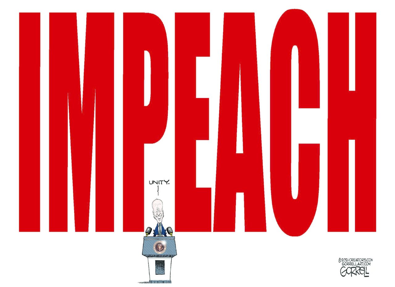 Political Cartoon U.S. biden impeachment&amp;amp;nbsp;