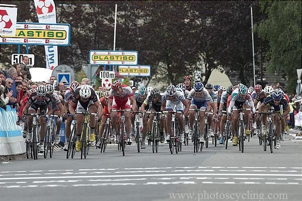 The sprinters charge to the line