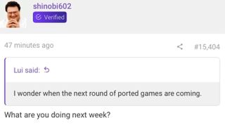 Shinobi602 says "next week" to questions of when the next Xbox ports to PlayStation will be announced