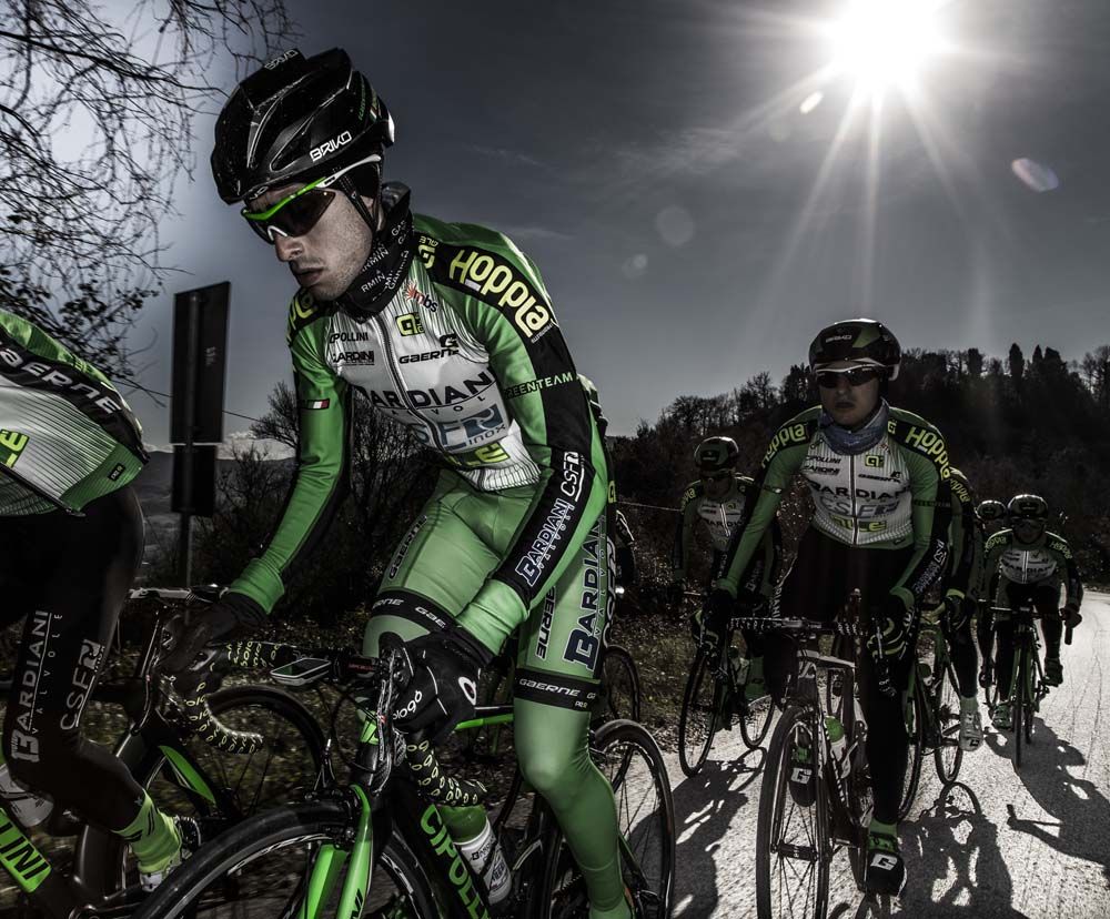 The sun was out during this training ride
