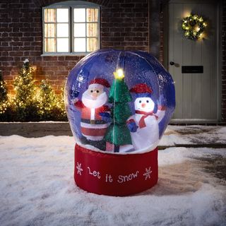 inflatable snow globe by aldi