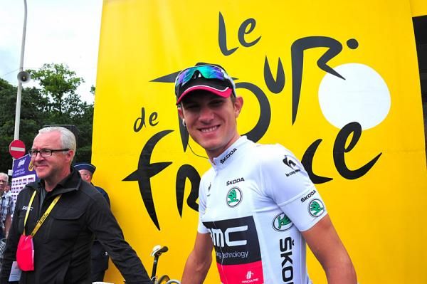 Best young rider Tejay van Garderen (BMC) awaits the start of stage 1.