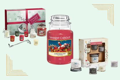 A collage of images of Yankee Candle products to illustrate our pick of the best Yankee Candle Black Friday deals
