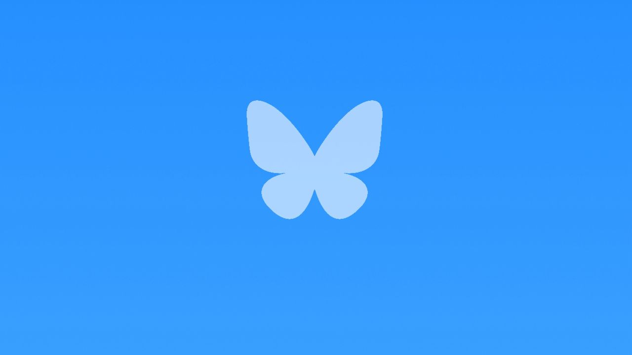 Bluesky app screenshot showing butterfly logo