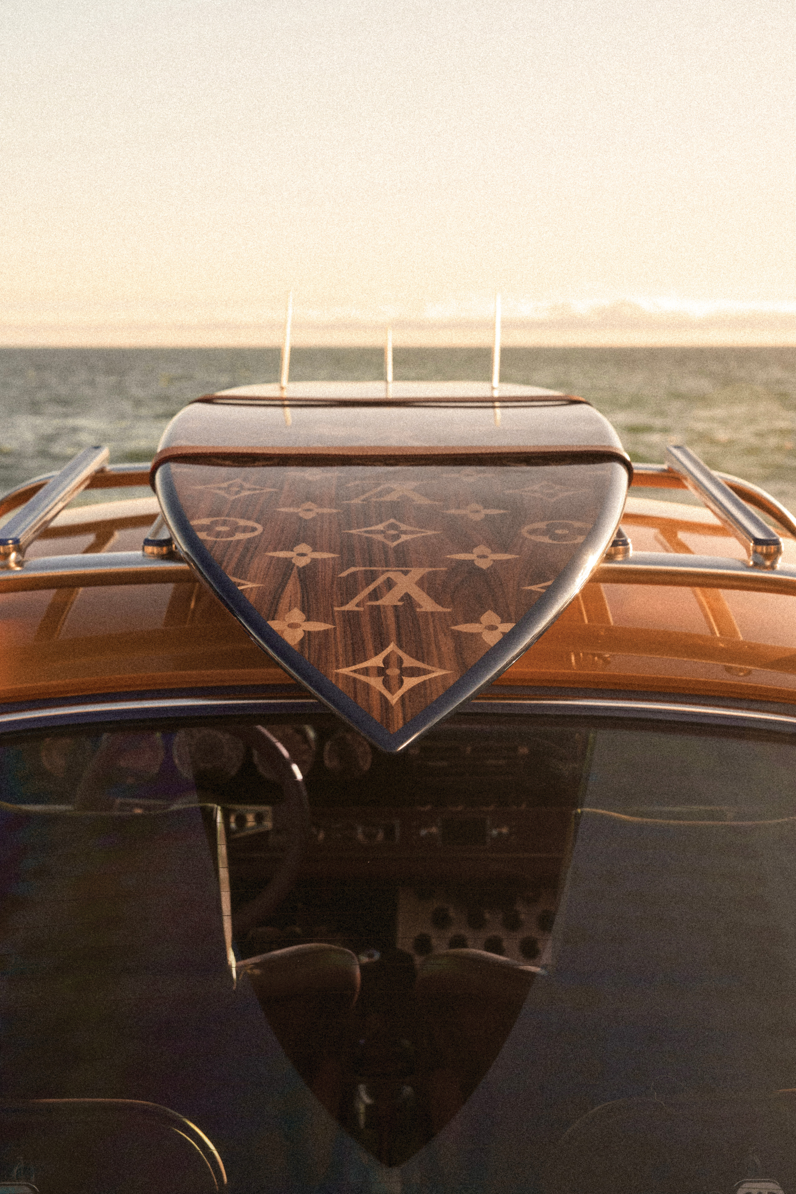 The Louis Vuitton surfboard was crafted in France and finished in California